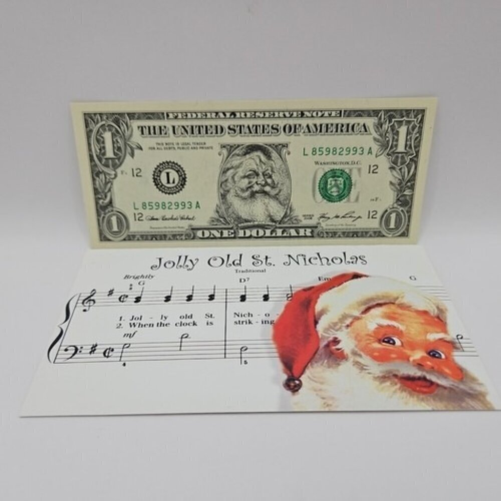 Publix Supermarket Christmas 2006 Santa One Dollar Note‎ Uncirculated NOEL